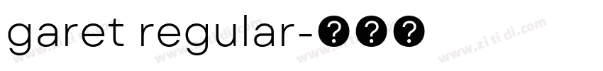 garet regular字体转换